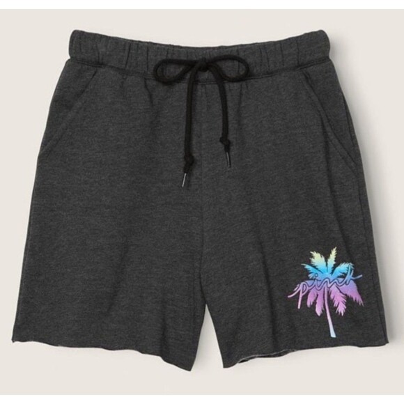 VS PINK OUTFIT PALM TREE SHINE SET TROPICAL L dad shorts tank - Picture 9 of 9